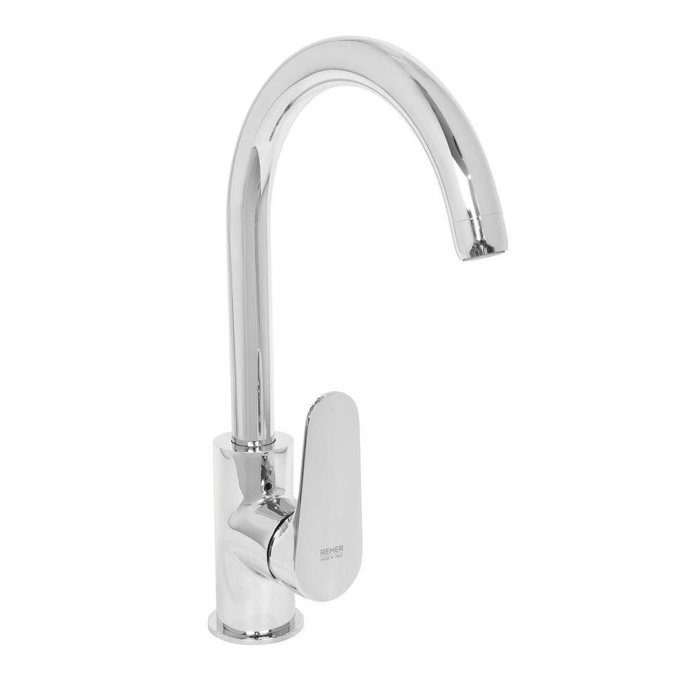 خلاط مطبخ كلاس لاين بفتحة واحدة أسود بارد وساخن