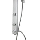 تبديل سكة دش مع دش يدوي ورأس مربع كروم غير لامع 3 صورة