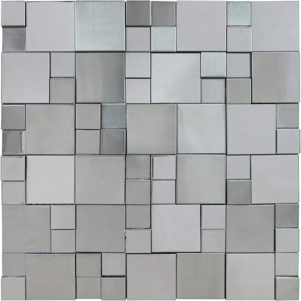 موزايك حوائط قطعة واحدة 30 × 30 سم معدن مطفي ولامع