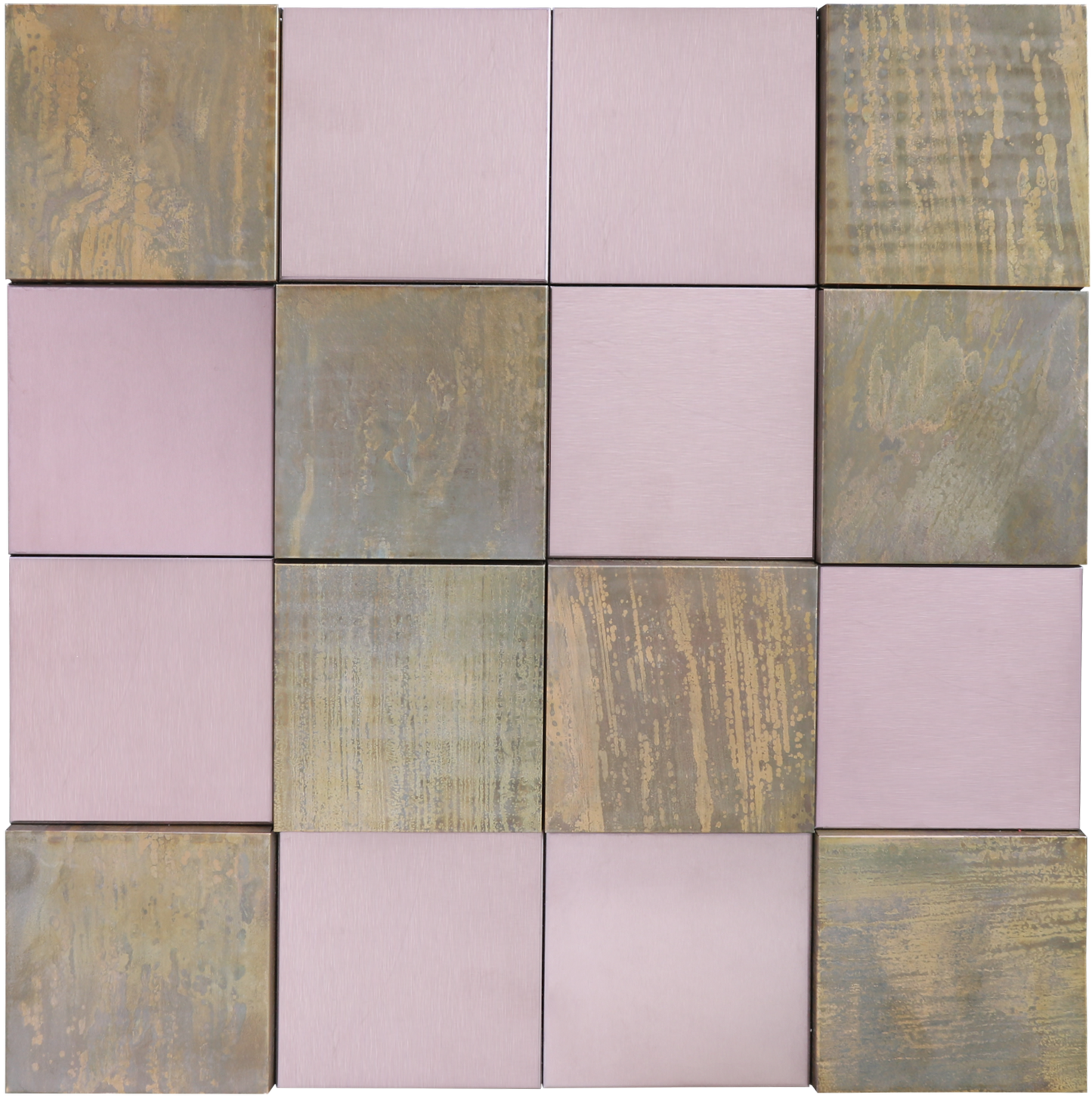 موزايك حوائط قطعة واحدة 30 × 30 سم معدن مطفي