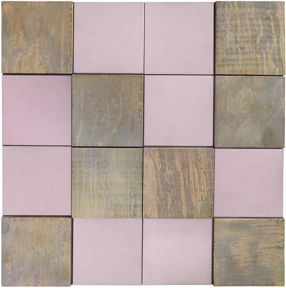 موزايك حوائط قطعة واحدة 30 × 30 سم معدن مطفي