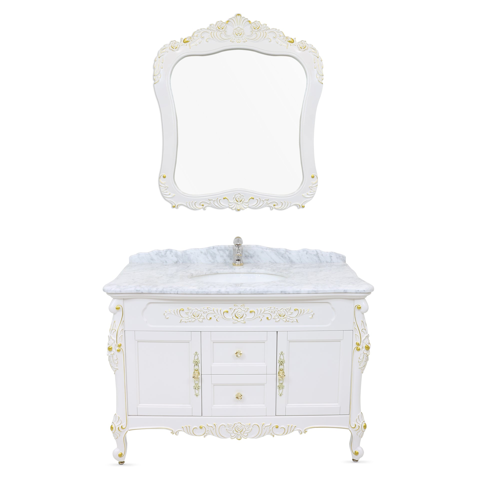 كابينة مغسلة مفردة مع مرايا